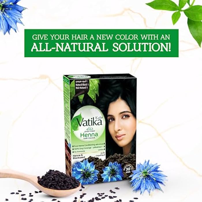 Vatika Naturals Dabur Henna Haircolor, Black, 10 gm (Pack of 2) - Image 2